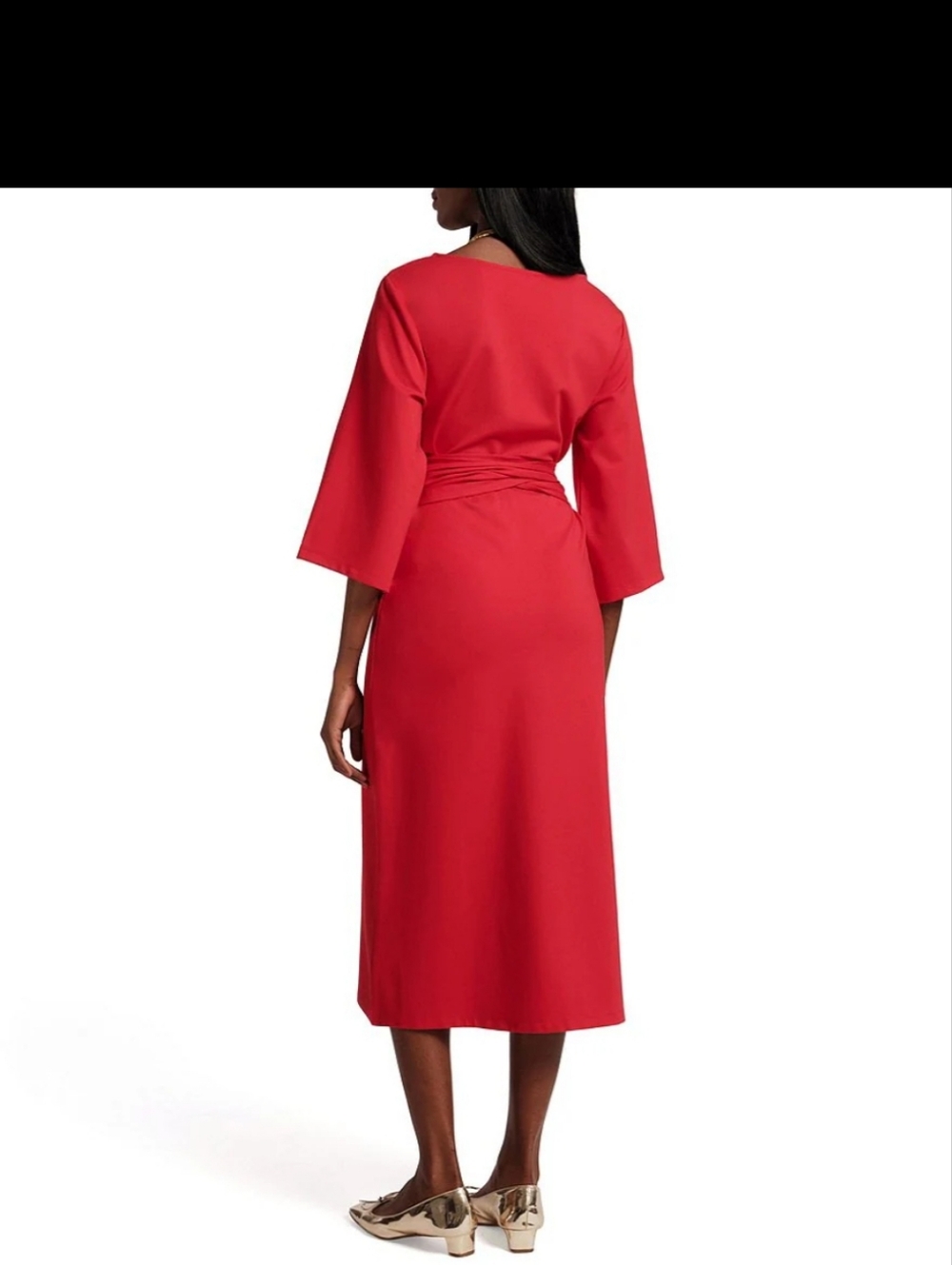 Frances Valentine Red Whitney Wrap Dress Women’s Sz Large NWT - Picture 4 of 16